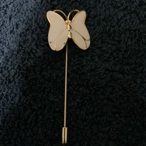 Vintage Enamel Butterfly straight pin signed Thialand